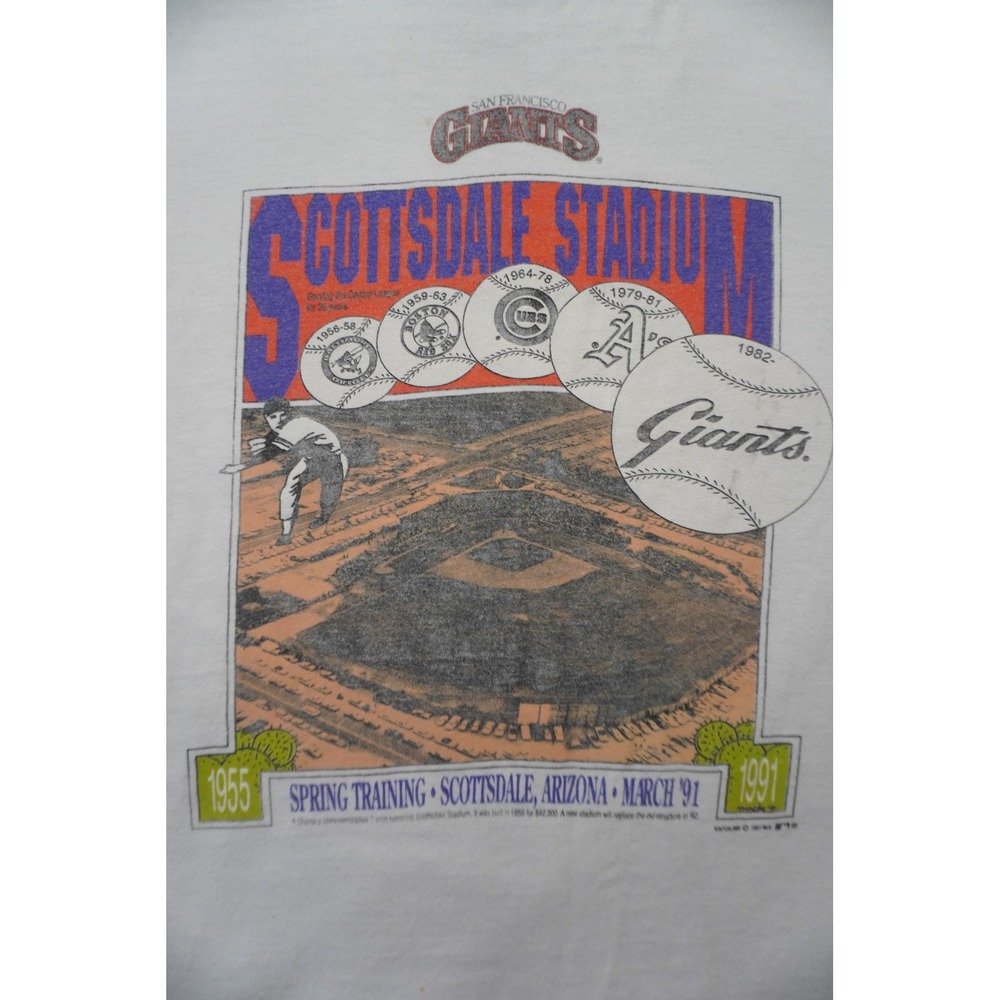 Winterland SF Giants Spring Training 1991 Mens L White Good Vintage Graphic Tee